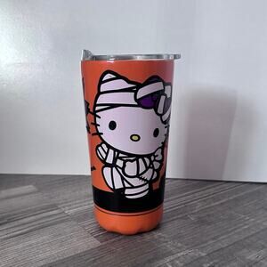 sanrio halloween hello kitty orange thermos water bottle